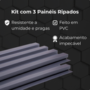 Ver imagem 4 de Kit 3 Painel Ripado Pvc 3d Decorativo 2,70m X 16cm