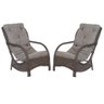 Poltronas Área Externa Jardim Varanda Descanso Alumínio 2Un Vime Confort Pedra Ferro A23 - 1