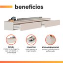 Ver imagem 4 de Rack Suspenso para Painel ou Tv até 55 Polegadas 2 Gavetas Aspen Off White Edn