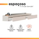 Ver imagem 5 de Rack Suspenso para Painel ou Tv até 55 Polegadas 2 Gavetas Aspen Off White Edn