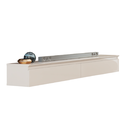 Ver imagem 1 de Rack Suspenso para Painel ou Tv até 55 Polegadas 2 Gavetas Aspen Off White Edn