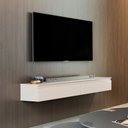 Ver imagem 1 de Rack Suspenso para Painel ou Tv até 55 Polegadas 2 Gavetas Aspen Off White Edn