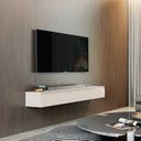 Ver imagem 2 de Rack Suspenso para Painel ou Tv até 55 Polegadas 2 Gavetas Aspen Off White Edn