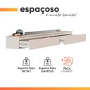 Ver mais imagens de Rack Suspenso para Painel ou Tv até 55 Polegadas 2 Gavetas Aspen Off White Edn