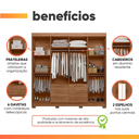 Ver imagem 5 de Guarda Roupas Casal com Espelho 8 Portas 6 Gavetas Titãs
