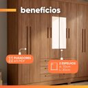 Ver imagem 6 de Guarda Roupas Casal com Espelho 8 Portas 6 Gavetas Titãs