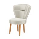 Ver imagem 2 de Cadeira Estofada para Mesa de Jantar Recepção Camarim Ergonômica Pés de Madeira Resistente