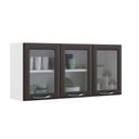 Ver imagem 1 de Armário Aéreo New Premium 120cm com 3 Portas com Vidro Grafite Itatiaia