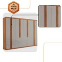 Ver imagem 5 de Guarda Roupa Casal Senna Mdf com 8 Portas 4 Gavetas Moderna Mobília