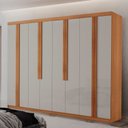 Ver imagem 3 de Guarda Roupa Casal Senna Mdf com 8 Portas 4 Gavetas Moderna Mobília