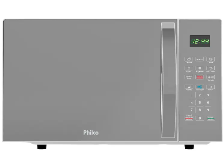 Micro-ondas Philco 33l Prata Espelhado Pmo38s