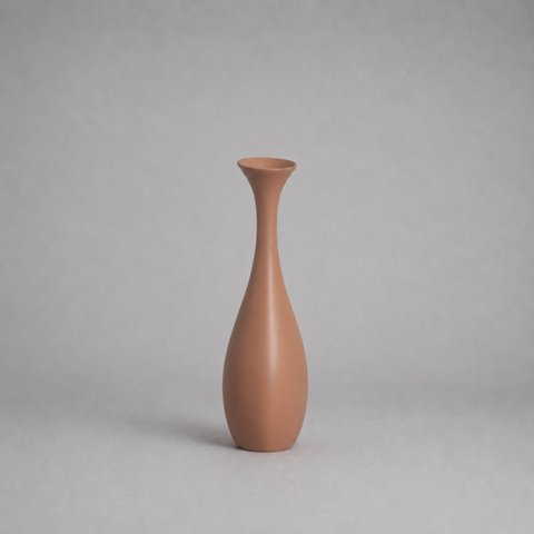 Garrafa Vanguard Pequena Vaso Decorativo de Cerâmica para Sala e Mesa Mocha Mousse