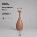 Ver imagem 3 de Garrafa Vanguard Pequena Vaso Decorativo de Cerâmica para Sala e Mesa Mocha Mousse