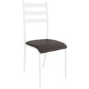 Ver imagem 5 de Conjunto Mesa com 4 Cadeiras 541.Sli e Tampo Quadrado Diamante Branco/Cedro/Marr Cicap