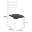 Ver imagem 4 de Conjunto Mesa com 4 Cadeiras 541.Sli e Tampo Quadrado Diamante Branco/Cedro/Marr Cicap
