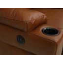 Ver imagem 4 de Poltrona do Papai Elétrica de Couro Natural com Carregador Usb:457conhaque