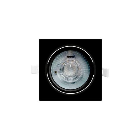 Spot de Embutir de Led Taschibra Alltop Par 30 Quadrado 10w Bivolt Preto Preto 4000k Luz Neutra