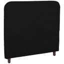 Ver imagem 3 de Cabeceira Casal Estofada para Cama Box Lizza Veludo Preto