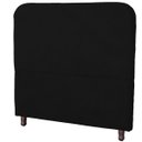 Ver imagem 1 de Cabeceira Casal Estofada para Cama Box Lizza Veludo Preto