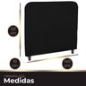 Cabeceira Casal Estofada para Cama Box Lizza Veludo Preto - 5