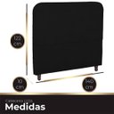 Ver imagem 5 de Cabeceira Casal Estofada para Cama Box Lizza Veludo Preto