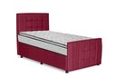 Ver imagem 1 de Cama com Cabeceira Solteirão Viúva Estofada Uvaia 120cm Suede:vermelho
