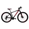 Bicicleta CXR Aro 29 Freio a Disco Mecânico MTB 21v - Lotus - Preto/Vermelho - 15.5 - 1