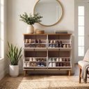 Ver imagem 7 de Sapateira Horizontal 24 Pares Madeira Fendi Cashmere 4 Portas Calçados 42 Mikka Idimex
