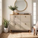 Ver imagem 1 de Sapateira Horizontal 24 Pares Madeira Fendi Cashmere 4 Portas Calçados 42 Mikka Idimex