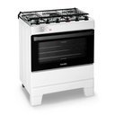 Ver imagem 1 de Fogão Esmaltec Ideal Top 5 Bocas 84l Bivolt Branco Mesa Inox Acendimento Automático