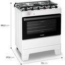 Ver imagem 3 de Fogão Esmaltec Ideal Top 5 Bocas 84l Bivolt Branco Mesa Inox Acendimento Automático