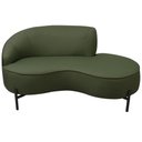 Ver imagem 2 de Sofá Curvo 2 Lugares 150cm Braço Dir. Thommy Pés Preto Linho Verde - Nexta Casa