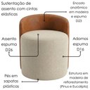 Ver imagem 5 de Puff Organico com Encosto Baixo 60x54 cm Selta Linho e Courino Tca 210 Tcs 727 Moll