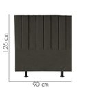Ver imagem 3 de Cabeceira Estofada Carla 90cm Solteiro para Cama Colchão Box Quarto Linho Marrom - Aurora Line