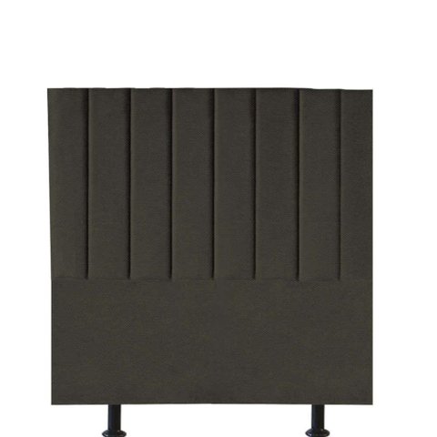 Cabeceira Estofada Carla 90cm Solteiro para Cama Colchão Box Quarto Linho Marrom - Aurora Line