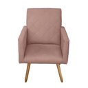 Ver imagem 2 de Poltrona Decorativa Nina Suede Rose - MV Estofados Shop