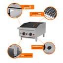 Ver imagem 4 de Charbroiler Chapa Churrasqueira Profissional Lanchonetes Inox a Gás 45cm Pro-45cb P44599 - Progás
