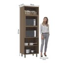 Ver imagem 2 de Paneleiro Torre Quente 70cm 3 Portas com Espaço para Forno e Micro-ondas Aspen Luciane Móveis
