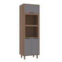 Ver imagem 1 de Paneleiro Torre Quente 70cm 3 Portas com Espaço para Forno e Micro-ondas Aspen Luciane Móveis