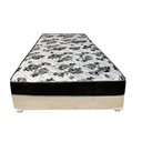Ver imagem 2 de Cama Box Solteiro Suede Bege + Colchão Solteiro Suede Preto Espuma 88x188x55