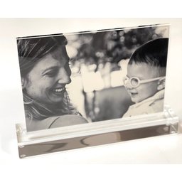 Porta Retrato 15x21 Acrílico Base Maciça Top Clean Cor:cristal - 2