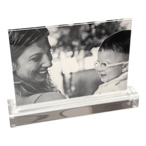 Porta Retrato 15x21 Acrílico Base Maciça Top Clean Cor:cristal