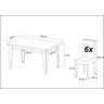 Conjunto Sala de Jantar 6 Cadeiras Madeira Maciça Tecno Mobili - 2