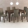 Conjunto Sala de Jantar 6 Cadeiras Madeira Maciça Tecno Mobili - 1
