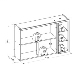 Armário Aéreo Duplo 120cm Allure Linea Brasil - 3