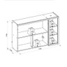 Armário Aéreo Duplo 120cm Allure Linea Brasil - 3
