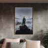 Quadro Decorativo Tela Canvas Conceito Caminhante sobre o Mar de Névoa - Caspar Friedrich com Moldur - 1
