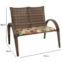 Ver imagem 3 de Banco 2 lugares para Jardim e Varanda de Fibra Sintética Laura 