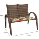 Ver imagem 4 de Banco 2 lugares para Jardim e Varanda de Fibra Sintética Laura 