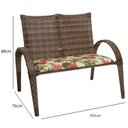 Ver imagem 3 de Banco 2 lugares para Jardim e Varanda de Fibra Sintética Laura 